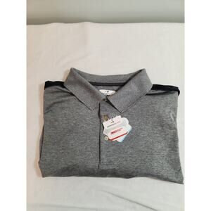 Grand Slam NWT 360 Flow Motion Polo Shirt Mens 3XLT Gray Short Sleeve Golf
